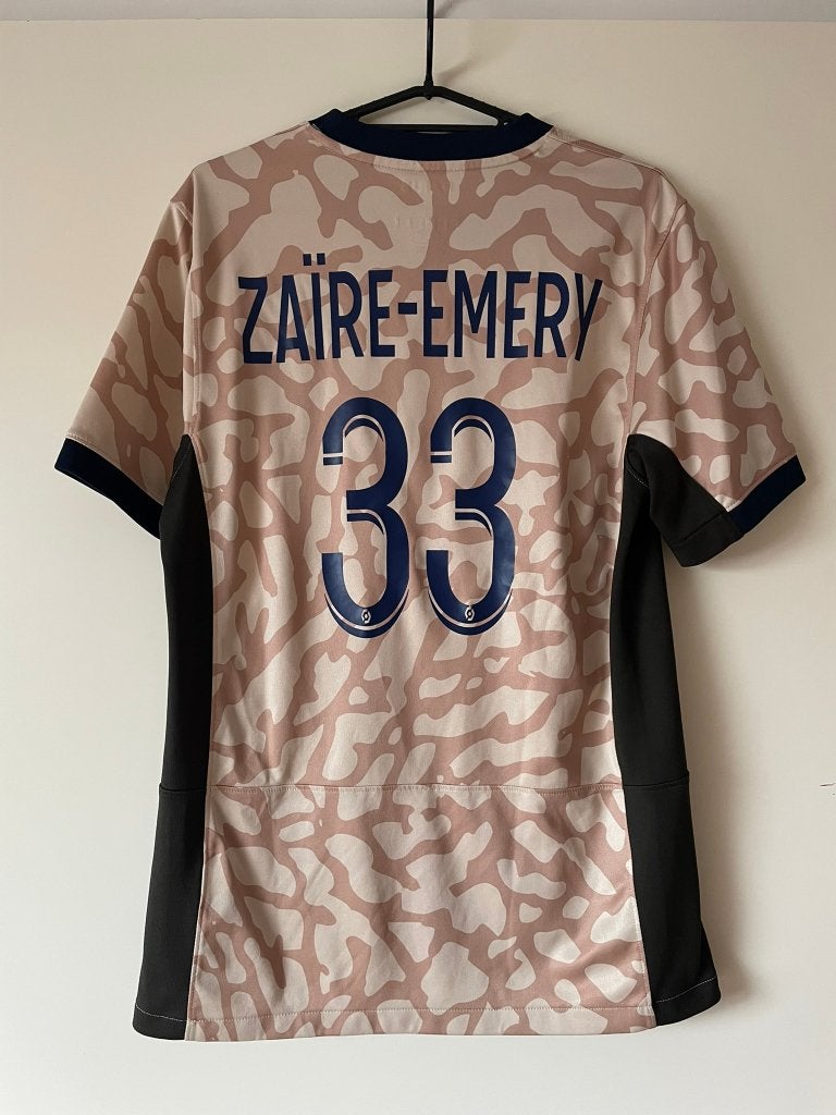 Zaire-Emery #33 PSG Jordan Voetbalshirt Maat S, Beige, Ophalen of Verzenden, Zo goed als nieuw, Voetbal