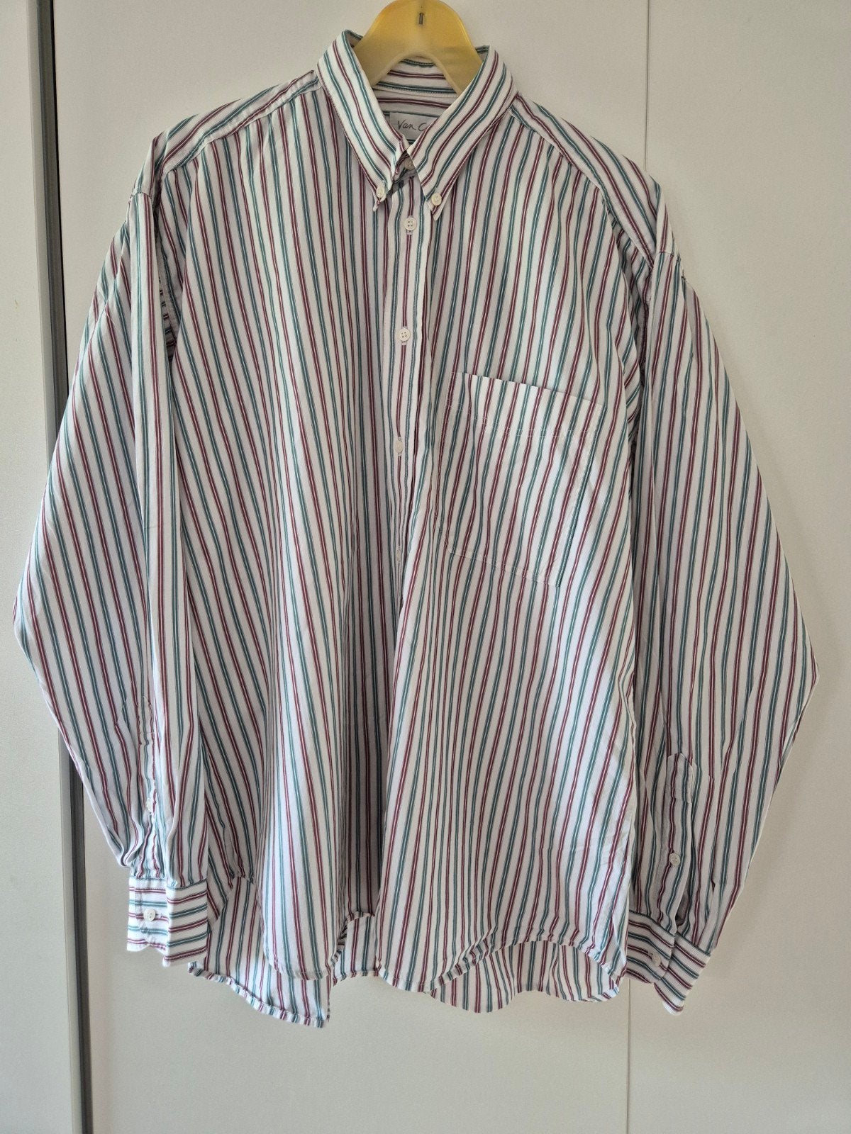 Vintage Van Gils Gestrept Overhemd - Maat 42 - Jaren '90, Ophalen of Verzenden, Van Gils, Halswijdte 41/42 (L)