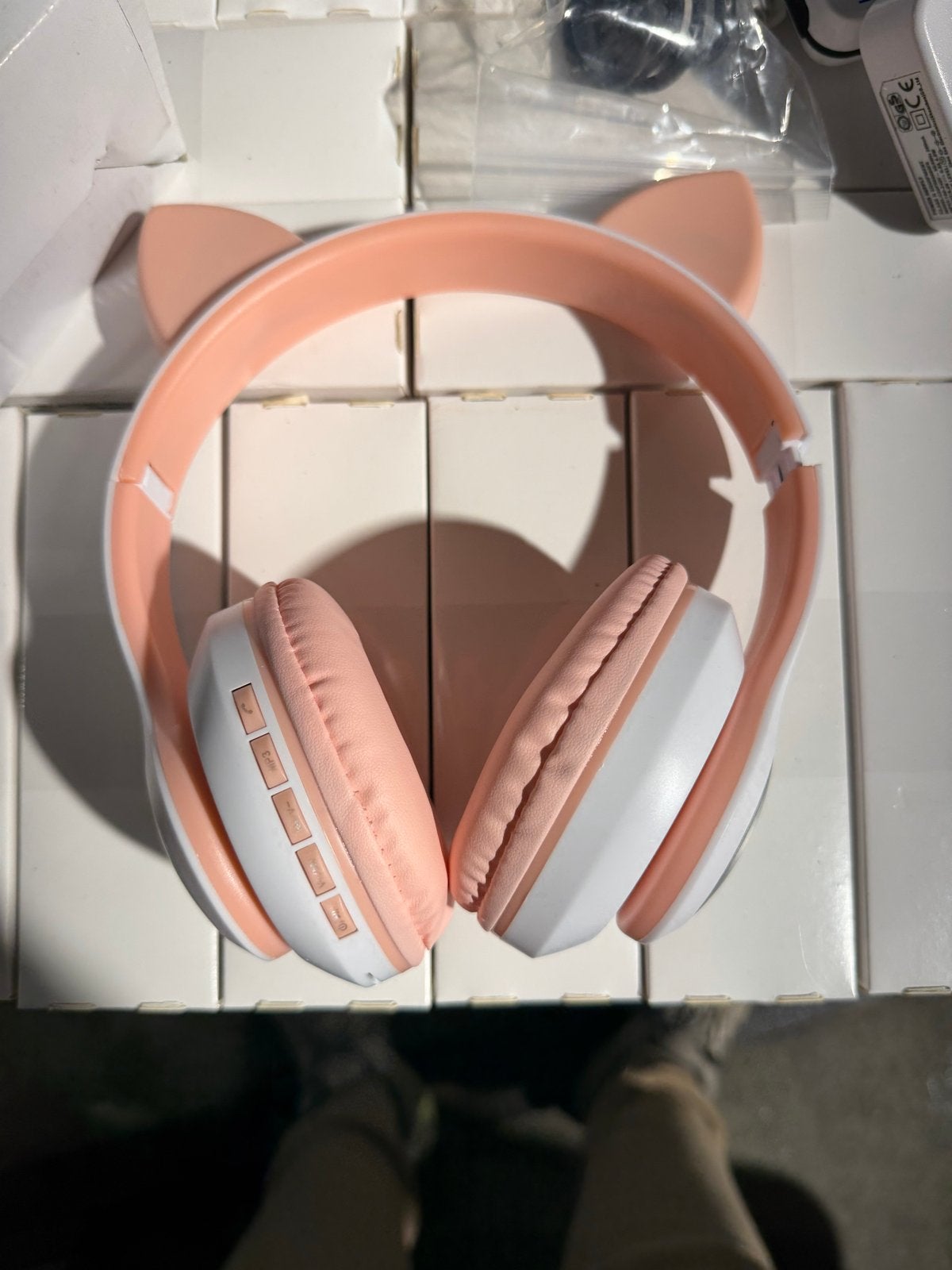 Roze Kattenoortjes Koptelefoon - Draadloos & Bluetooth, Overige merken, Bluetooth, Roze, Ophalen of Verzenden