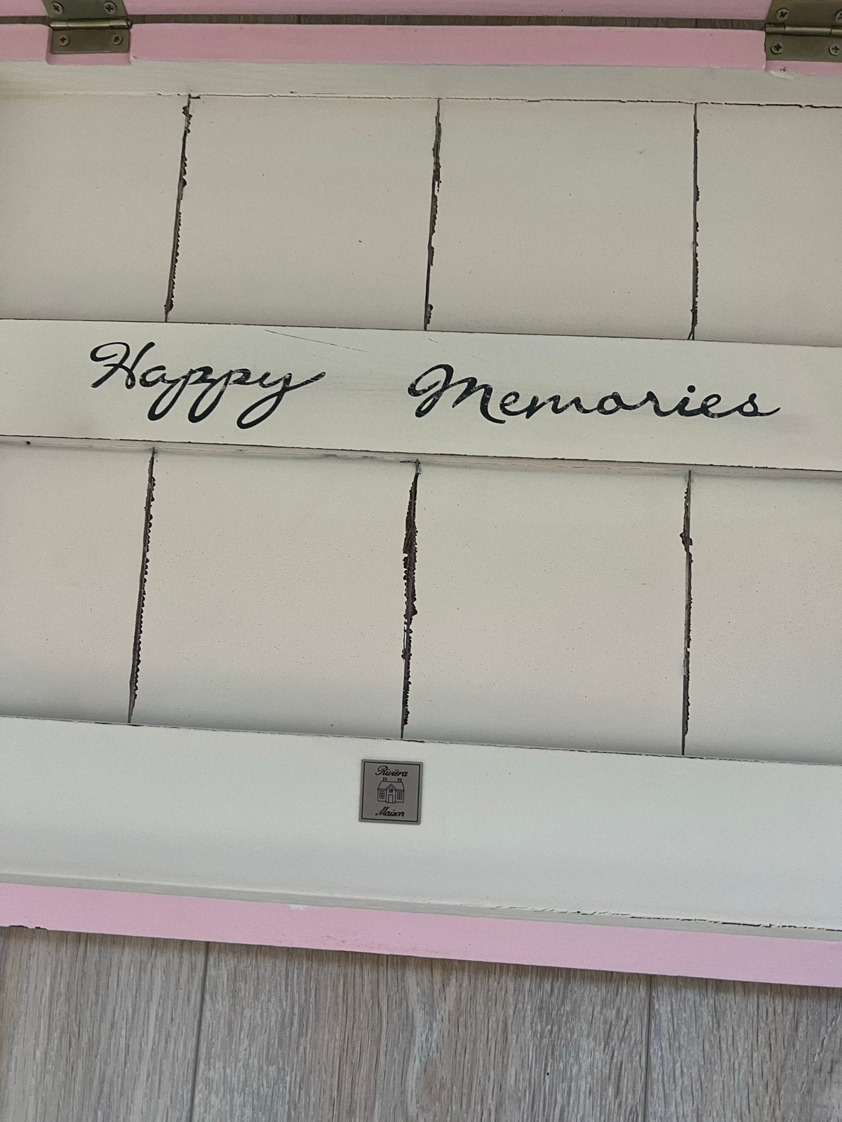 Riviera Maison 3D lijst Happy Memories - Zacht roze, Ophalen, Gebruikt, Overige typen, Met tekst