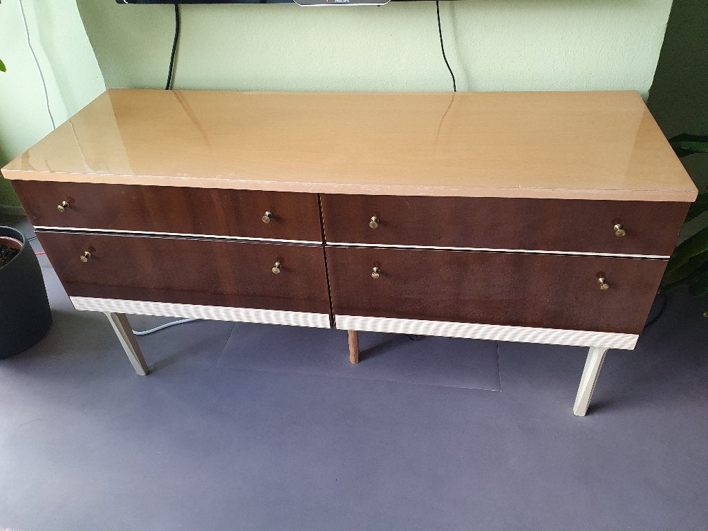 Tv meubel mid century, Huis en Inrichting, Ophalen, Gebruikt, 100 tot 150 cm, Minder dan 100 cm