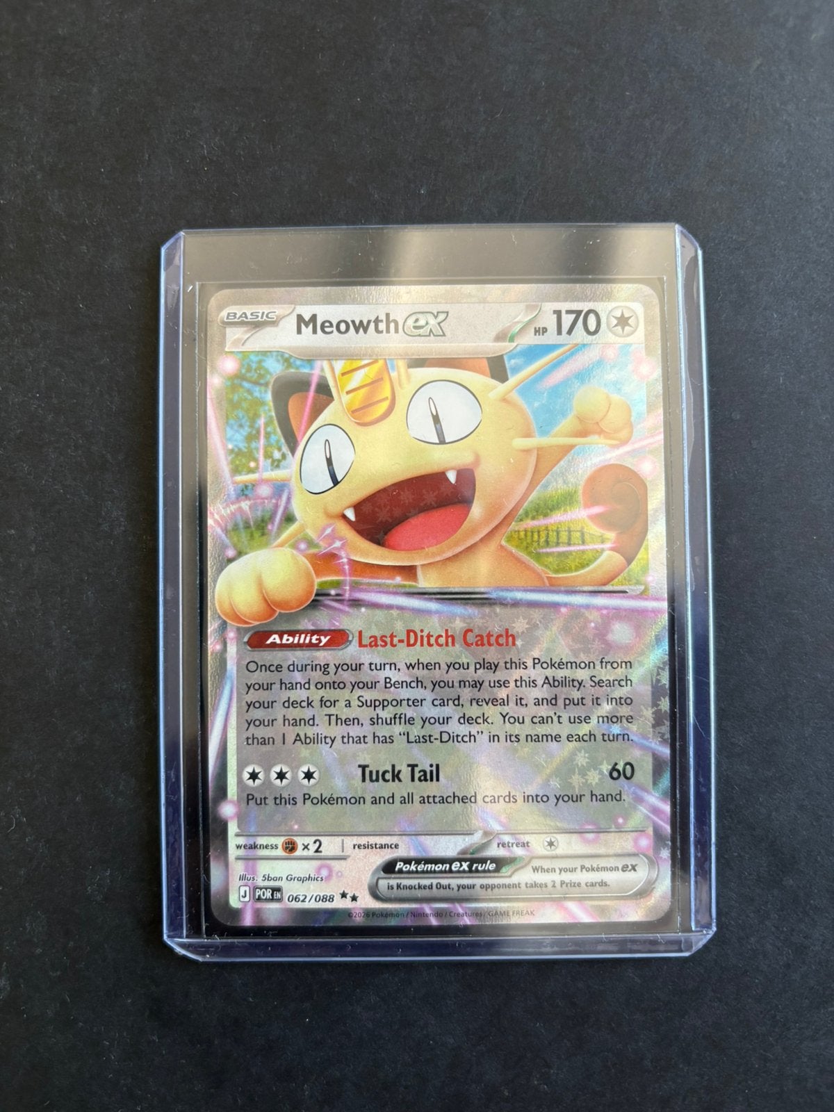 Meowth EX 062/088, Ophalen of Verzenden, Zo goed als nieuw