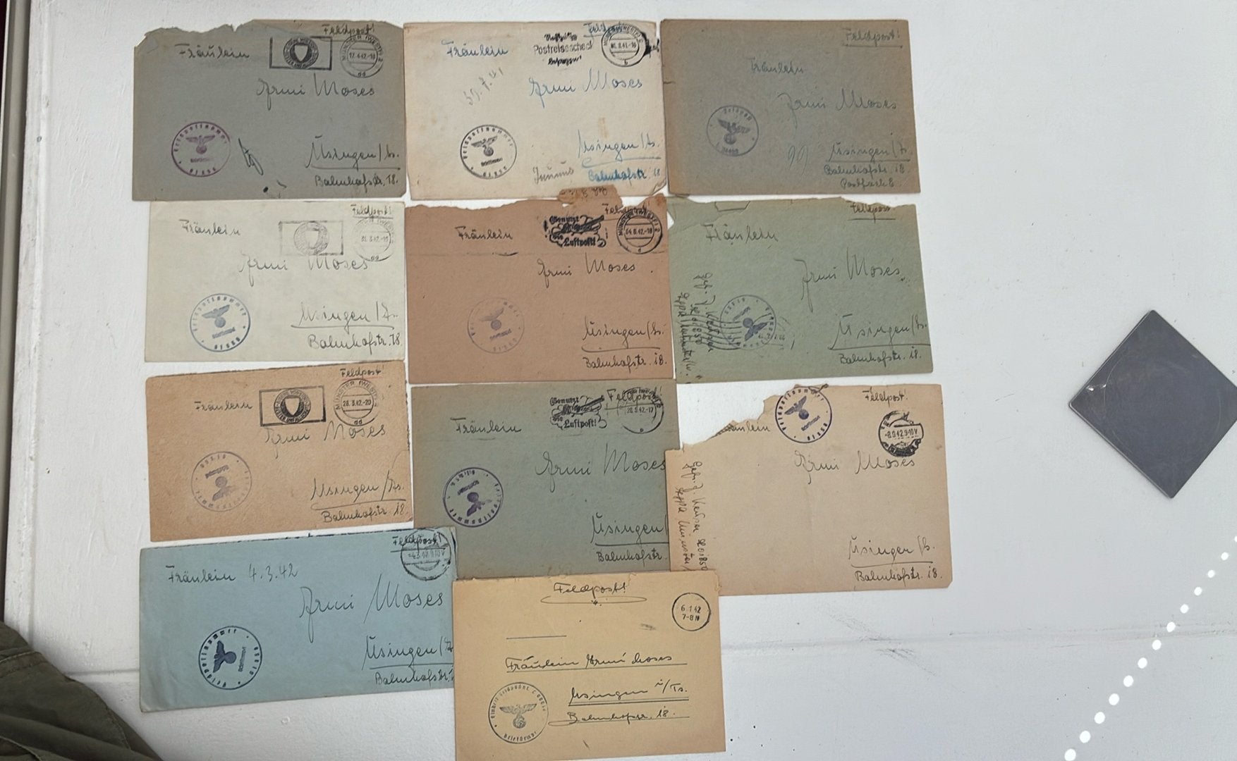 12 feldpost enveloppen duitsland wo2 periode, Ophalen of Verzenden, Envelop