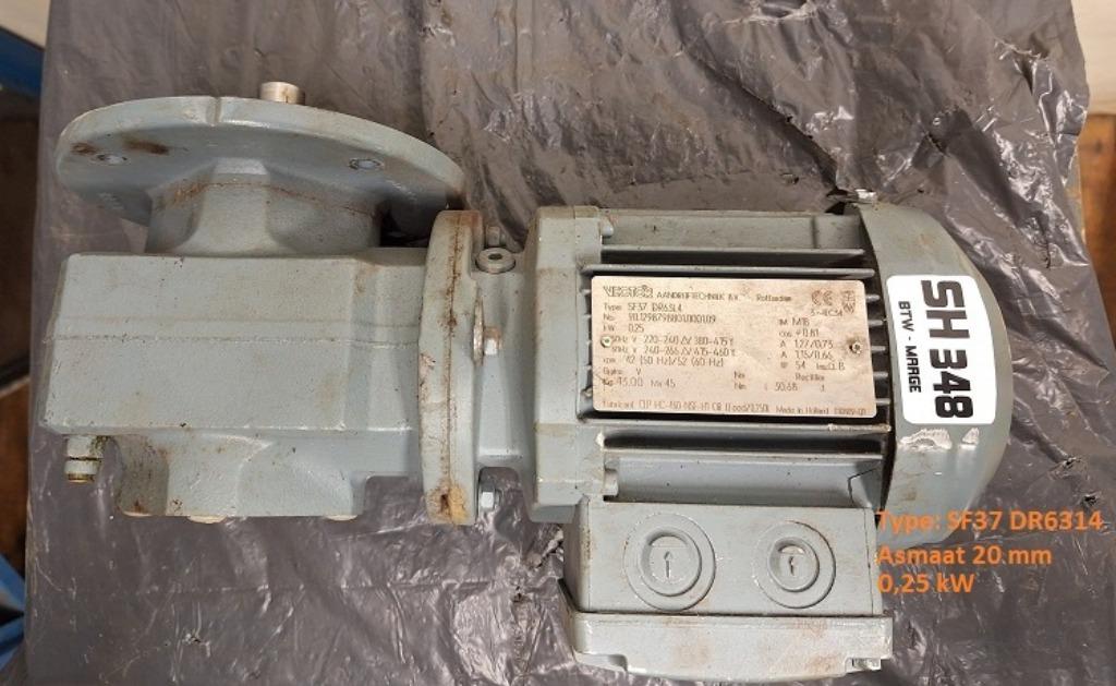 SEW SF37 DR63L4 met reductie SH348, SEW Eurodrive, Ophalen of Verzenden, Minder dan 1400 rpm, Gebruikt