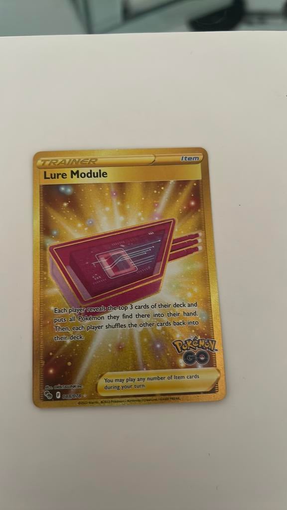 Lure module Pokemon goud, Ophalen of Verzenden, Zo goed als nieuw, Losse kaart, Foil