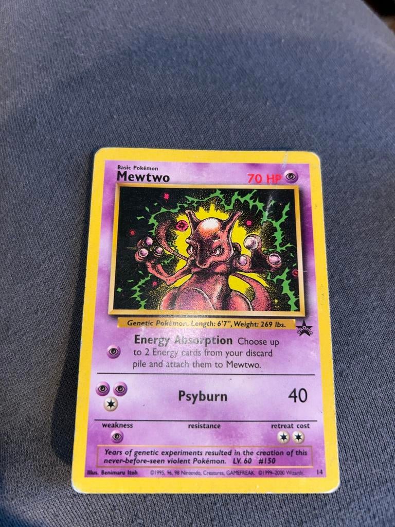 Mewtwo Pokémonkaart - Gebruikt, Ophalen of Verzenden, Gebruikt, Losse kaart