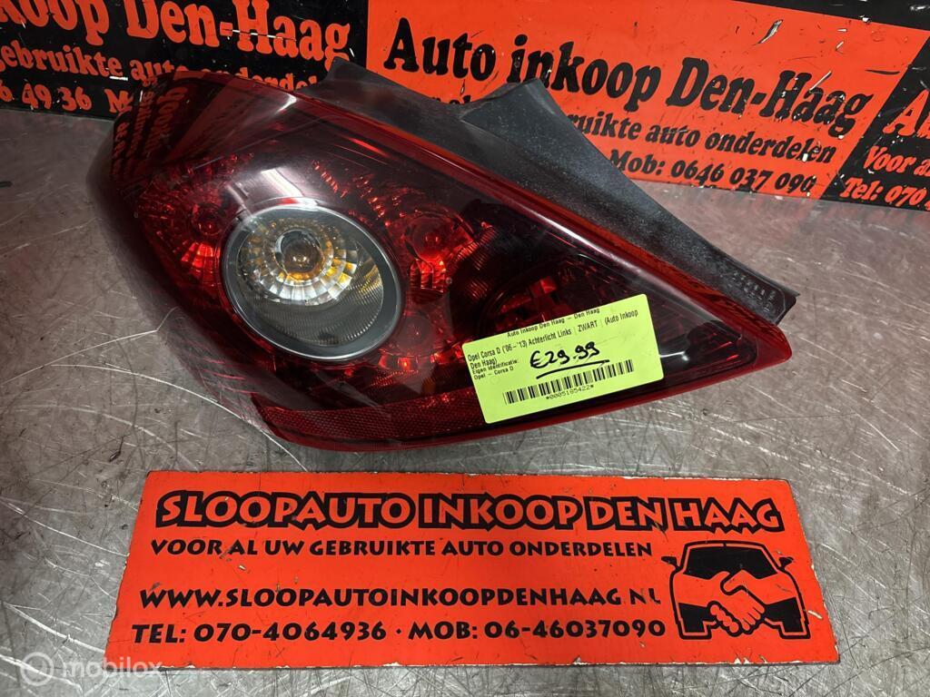 Opel Corsa D ('06-'13) Achterlicht Links | ZWART |, Auto-onderdelen, Verlichting, Opel, Gebruikt, Ophalen of Verzenden