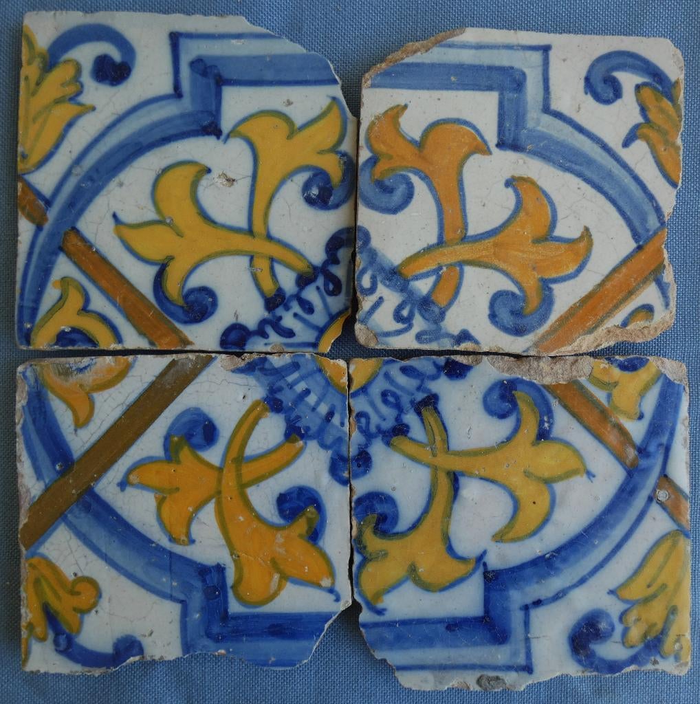 Portugese tegels, 17e eeuw, Antiek en Kunst, Verzenden