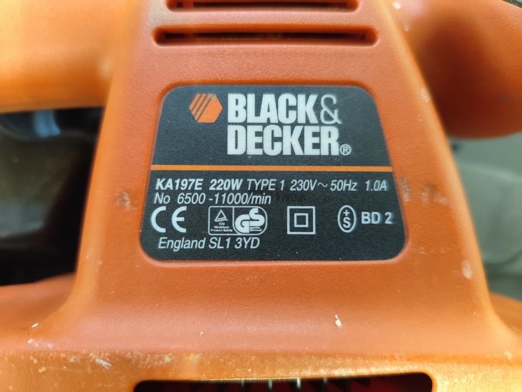 Black & Decker KA197E Vlakschuurmachine, Doe-het-zelf en Verbouw, Gereedschap | Schuurmachines, Ophalen of Verzenden, Gebruikt