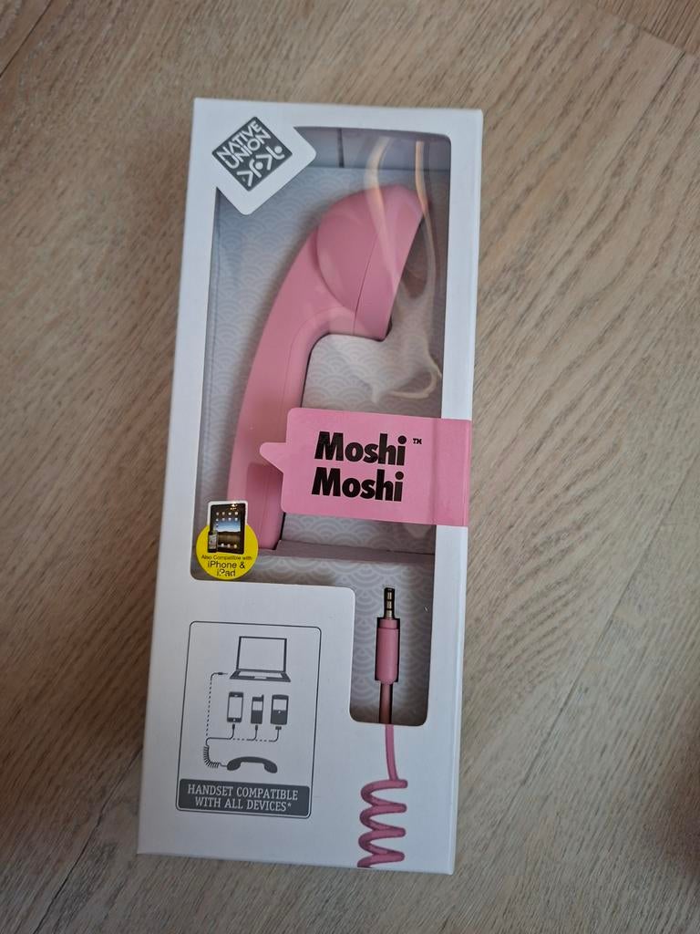 Pop Phone the retro handset roze, Ophalen of Verzenden, Nieuw, Op oor (supra aural), Overige merken