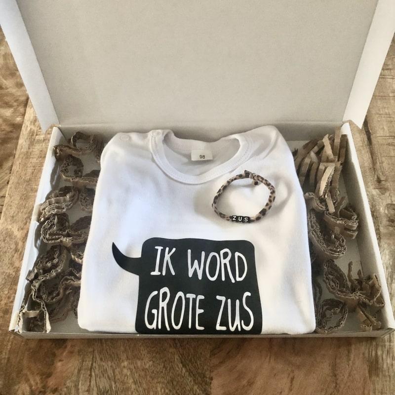 Ik word grote zus shirtje + armbandje, Kinderen en Baby's, 6921wx, 29, Mijnwonder, Info@mijnwonder.nl, Nieuw