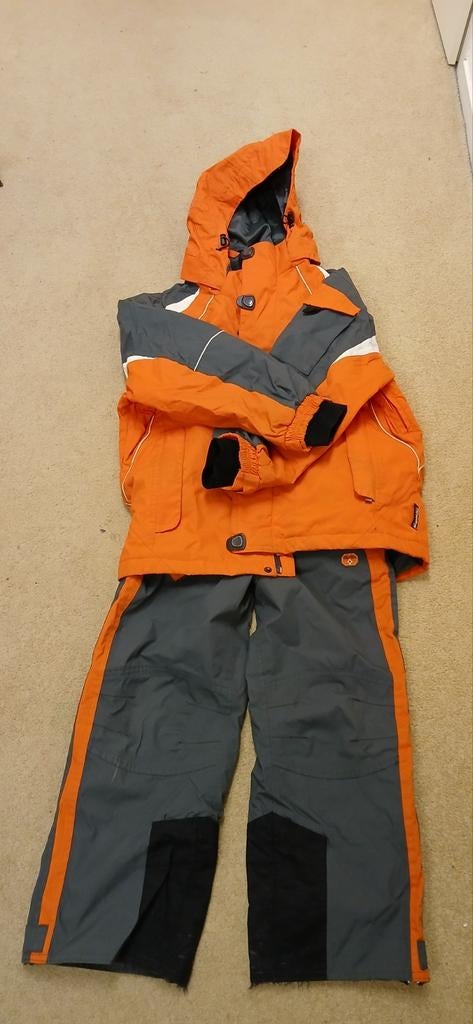 Kinder Ski Pak Jas en Broek maat 128, Gebruikt, 100 tot 140 cm, Kleding, Ophalen
