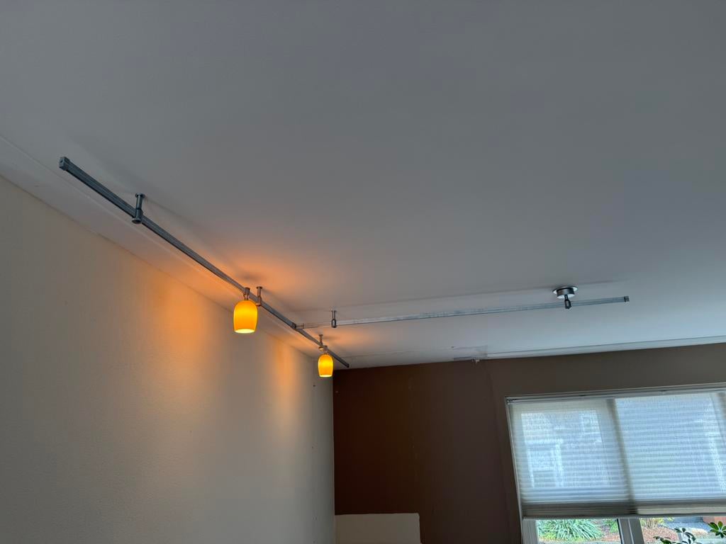 Oligo Check-In Balibu railsysteem met 2 spots, Huis en Inrichting, Lampen | Spots, Gebruikt, Plafondspot of Wandspot, Metaal of Aluminium