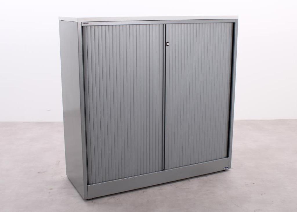 Ahrend | Roldeurkast | Aluminium | Nieuw topblad naar keuze, Huis en Inrichting, Kasten | Roldeurkasten en Archiefkasten, 100 tot 150 cm
