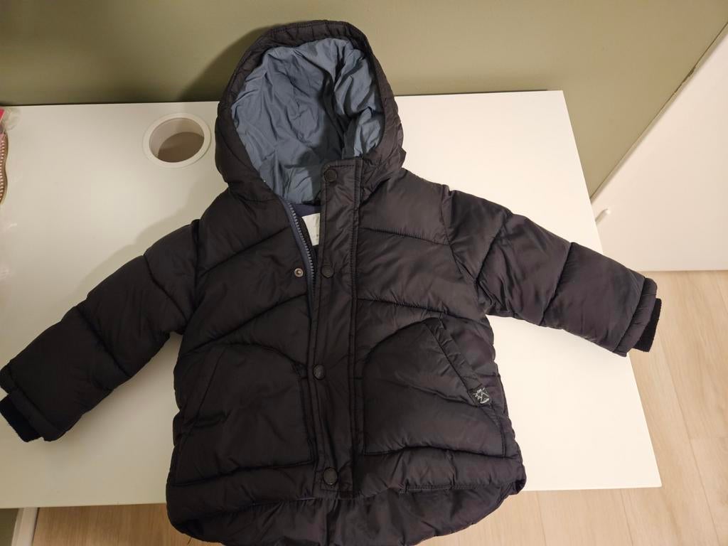 Zwarte Zara baby jas, maat 80 (9-12 maanden), Jongetje of Meisje, Ophalen of Verzenden, Zo goed als nieuw, Zara