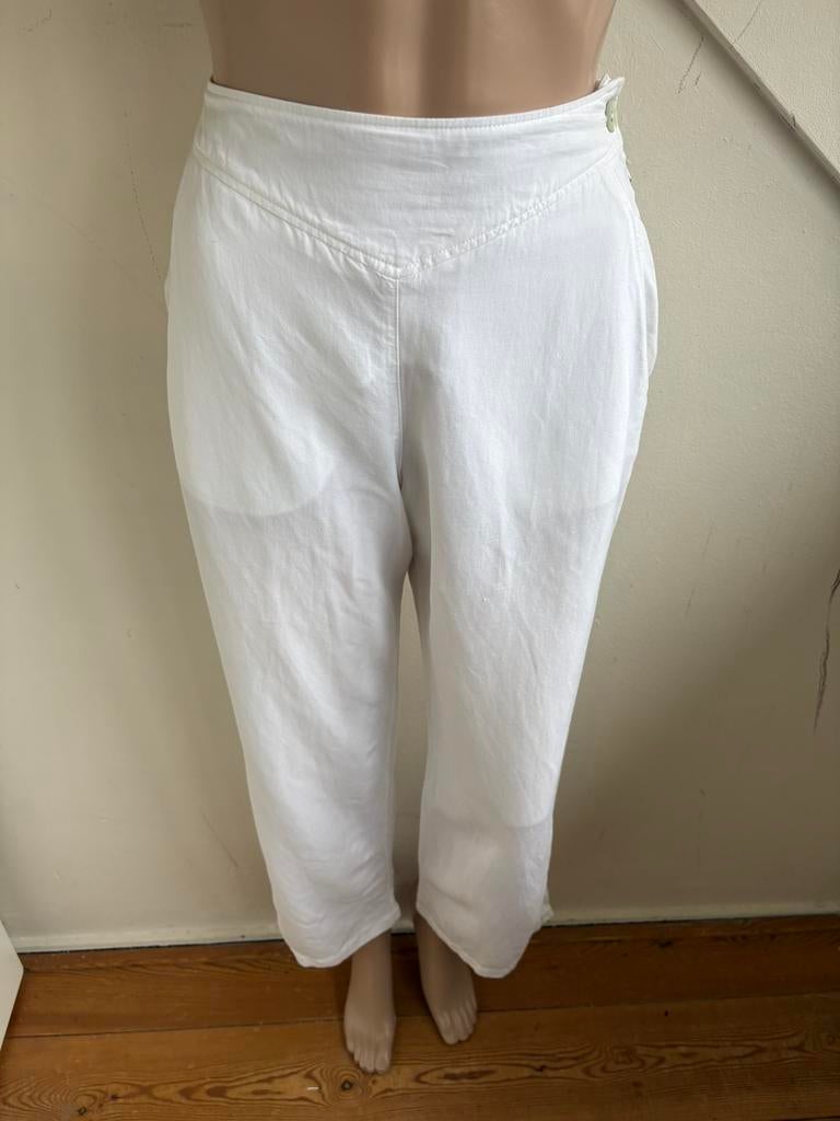 OSKA broek wit maat 0 = 34 XS linnen viscose katoen, Kleding | Dames, Wit, Ophalen of Verzenden, Zo goed als nieuw, Maat 34 (XS) of kleiner