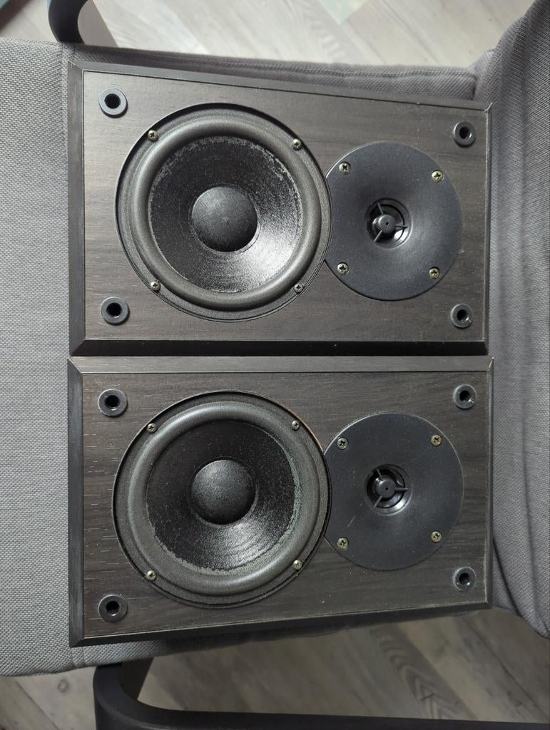 Genexxa Mini Monitor Speakers 40-7048  - Set, Audio, Tv en Foto, Luidsprekers, Ophalen of Verzenden, Gebruikt, Front, Rear of Stereo speakers