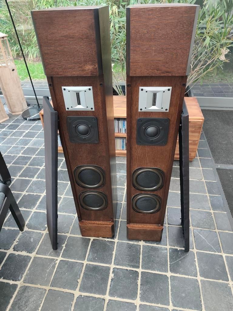 Pied Piper Luidsprekerboxen - Perfecte Staat, Audio, Tv en Foto, Luidsprekers, Zo goed als nieuw, Front, Rear of Stereo speakers