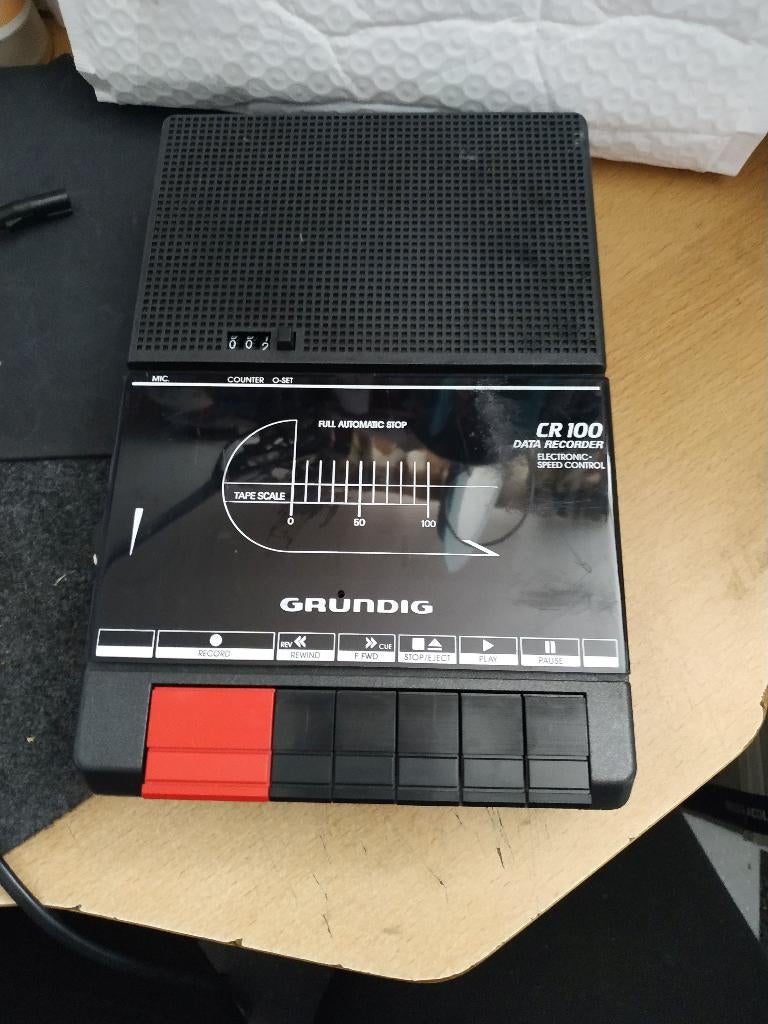 Grundig CR 100 cassetterecorder, Ophalen of Verzenden, Enkel, Overige merken