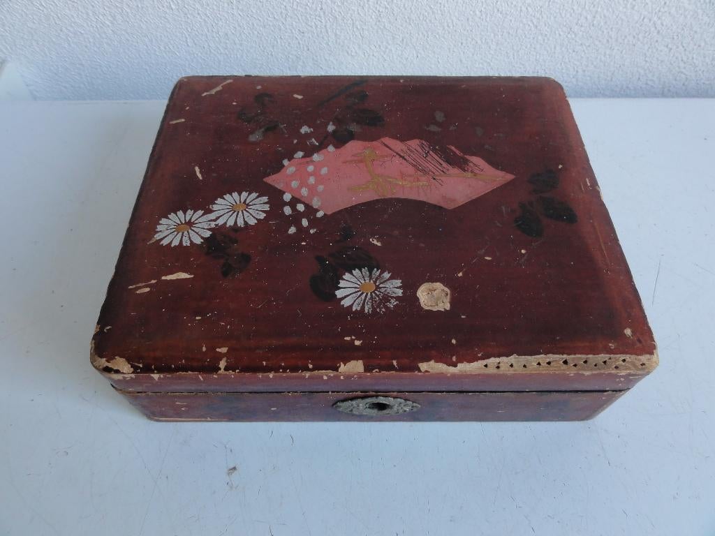 Sieradendoosje, antiek Japans sieradendoosje, Antiek en Kunst, Curiosa en Brocante, Ophalen of Verzenden