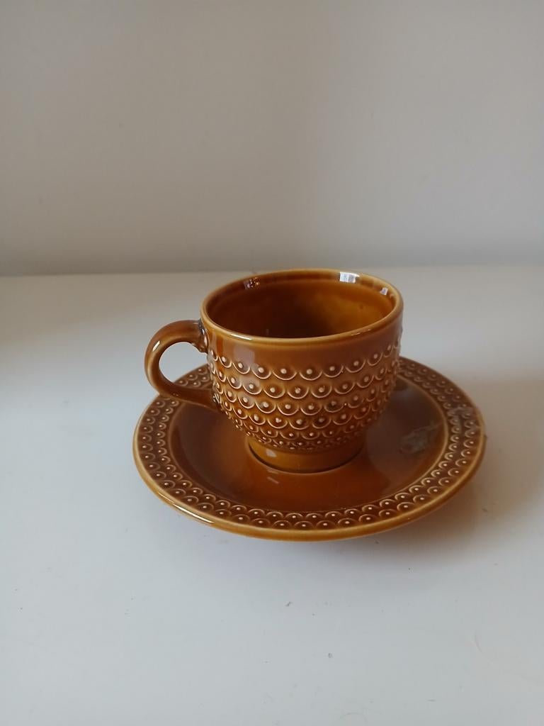 Pagnossin Treviso koffiekopje en schotel vintage, Ophalen of Verzenden