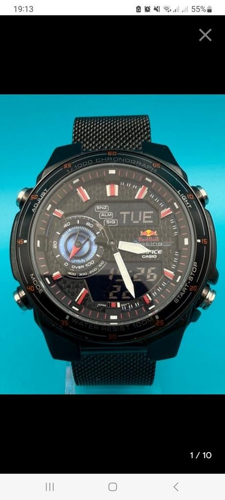 Casio Edifice Red Bull Racing Formule 1 Horloge, Ophalen of Verzenden