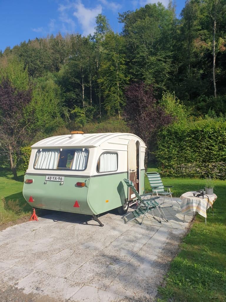 Unieke Vintage Caravan huren?- Beleef een Retro Avontuur!, Caravans en Kamperen, Verhuur