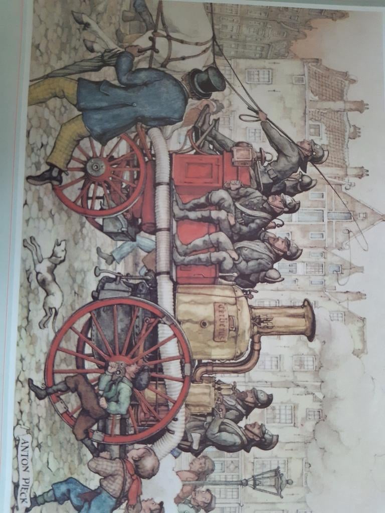 Anton Piek Prent, Antiek en Kunst, Ophalen of Verzenden