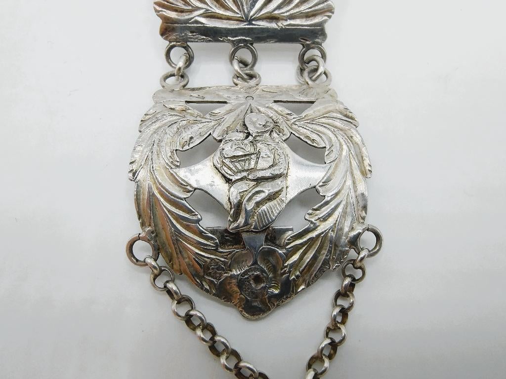 Zilveren armband van bijbelslot, R. Heyema, Sneek, 1827, Gebruikt, Info@zilverwebsite.nl, Verzenden, Zilverwebsite.nl