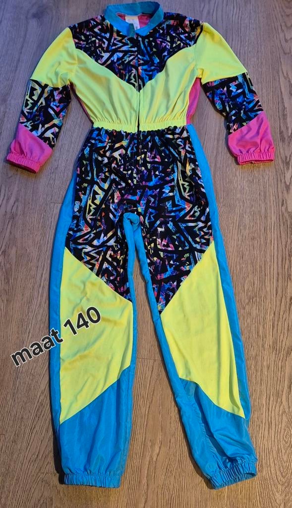 Retro jumpsuit maat 140 ofwel skipak., Jongen of Meisje, Ophalen of Verzenden, Zo goed als nieuw, Setje