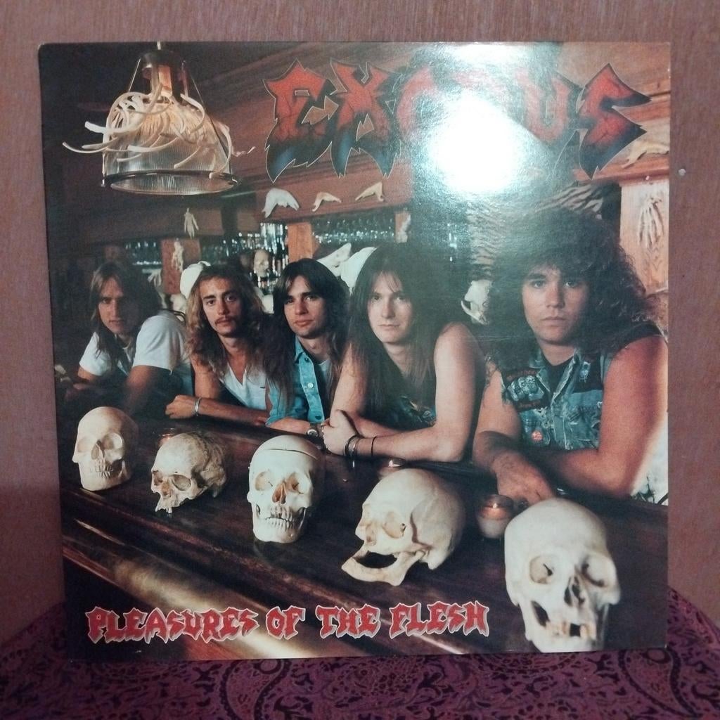 LP Exodus - Pleasures of the flesh - 1987 - Thrash, Cd's en Dvd's, Vinyl | Hardrock en Metal, Ophalen of Verzenden, Zo goed als nieuw