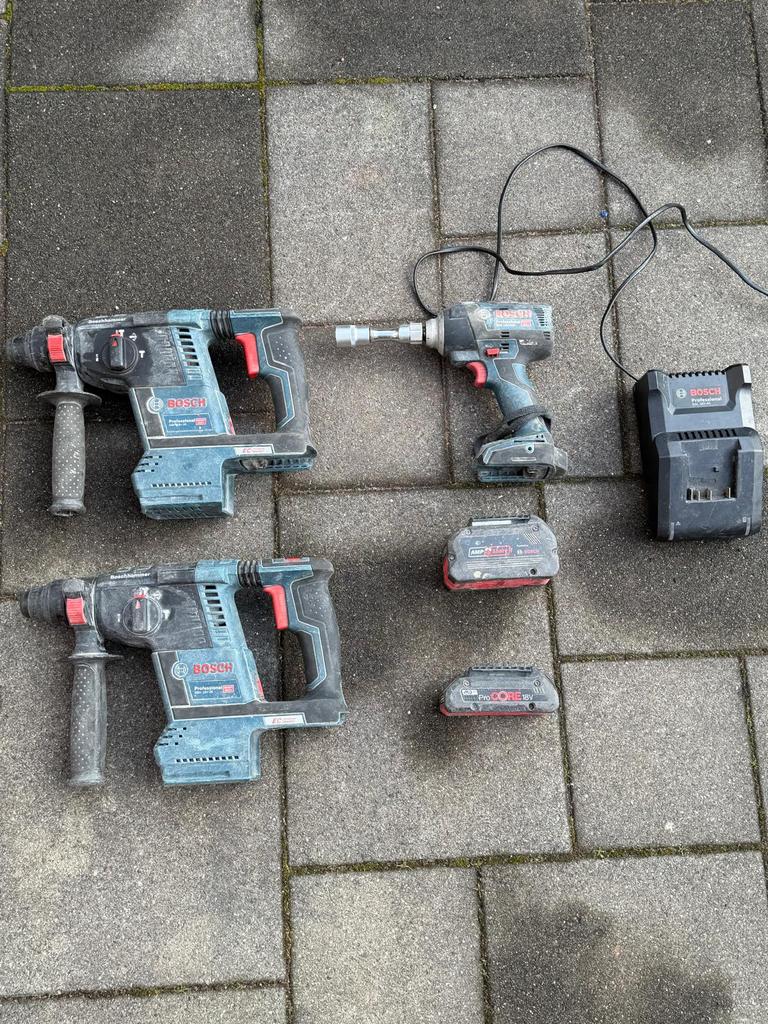 Bosch boormachine set, Ophalen of Verzenden, Gebruikt, Boormachine