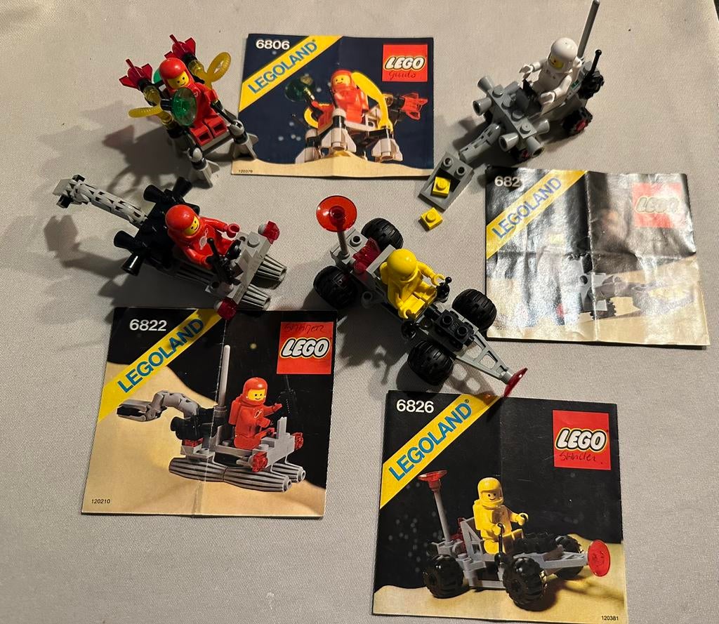 Lego space classic 4 sets 6806 , 6821, 6822 , 6826, Ophalen of Verzenden, Zo goed als nieuw