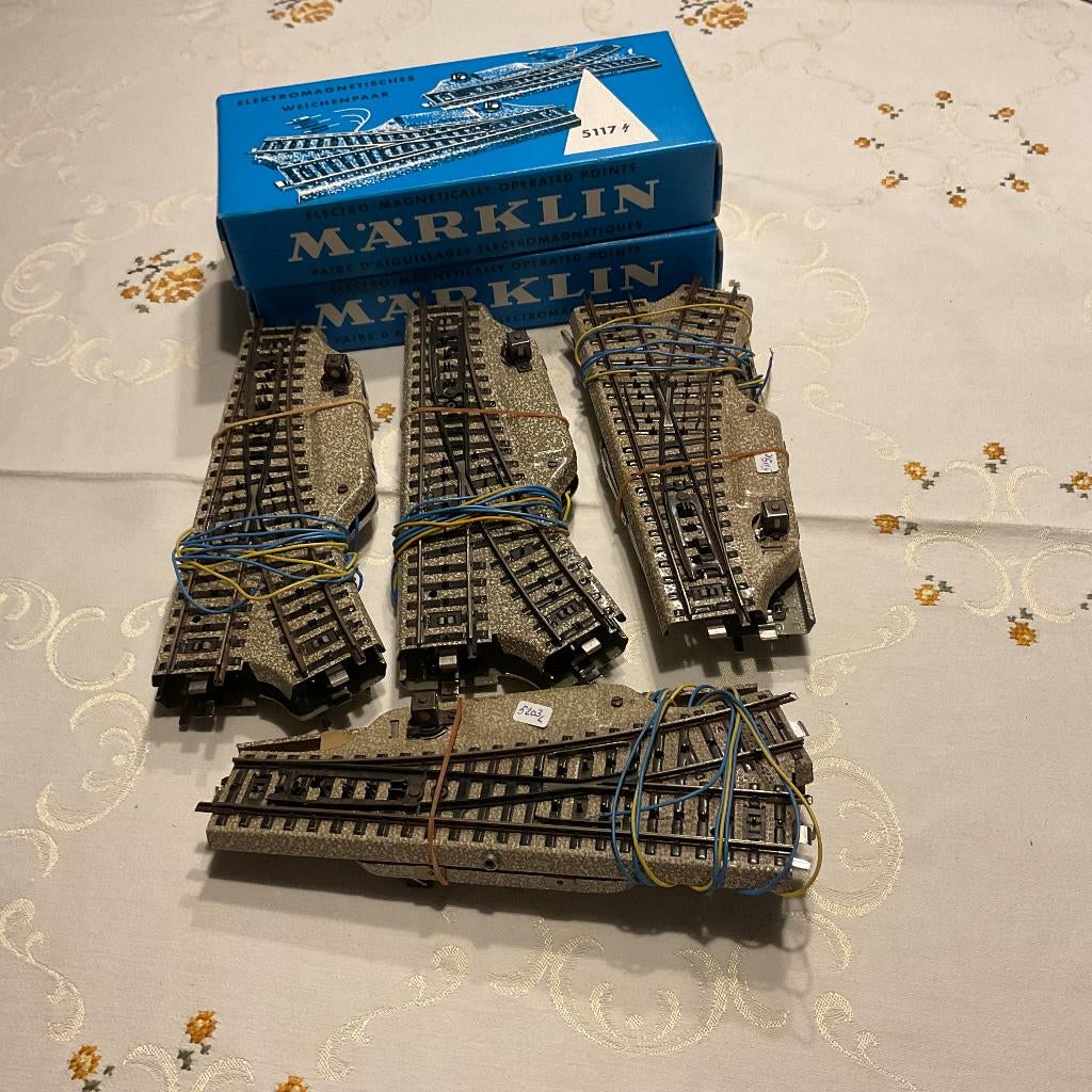 maerklin ho elec. wissels, Wisselstroom, Gebruikt, Rails, Ophalen of Verzenden