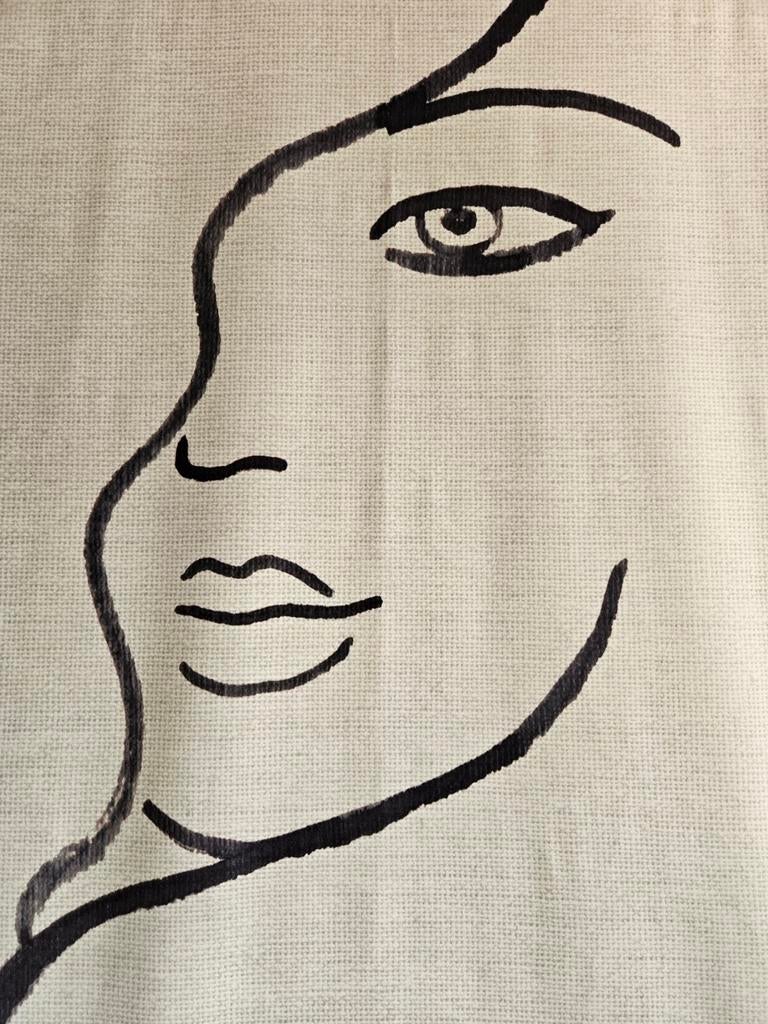 Wandkleed 140x170 cm - Abstract Gezicht, Ophalen, Nieuw