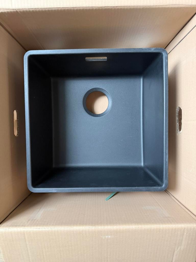 wasbak Blanco Subline 400 f zwart, Ophalen, Zwart, Zo goed als nieuw, Minder dan 100 cm