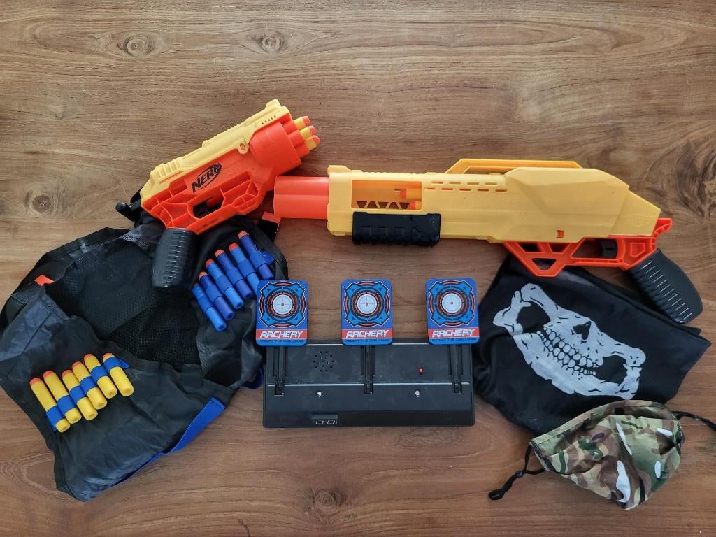 Nerf Guns, Schietschijf met Geluid, Pijltjes, Vest, Maskers, Kinderen en Baby's, Speelgoed | Buiten | Actiespeelgoed, Ophalen