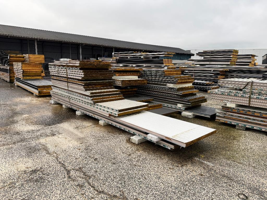 B-keuze sandwichpanelen 60mm - Partij 140m2, Ophalen, Dakisolatie, 4 tot 8 cm, Zo goed als nieuw