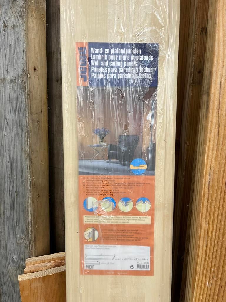 Wand- en plafondpanelen - Nieuw in verpakking!, Ophalen, Nieuw, Hout, Minder dan 20 mm