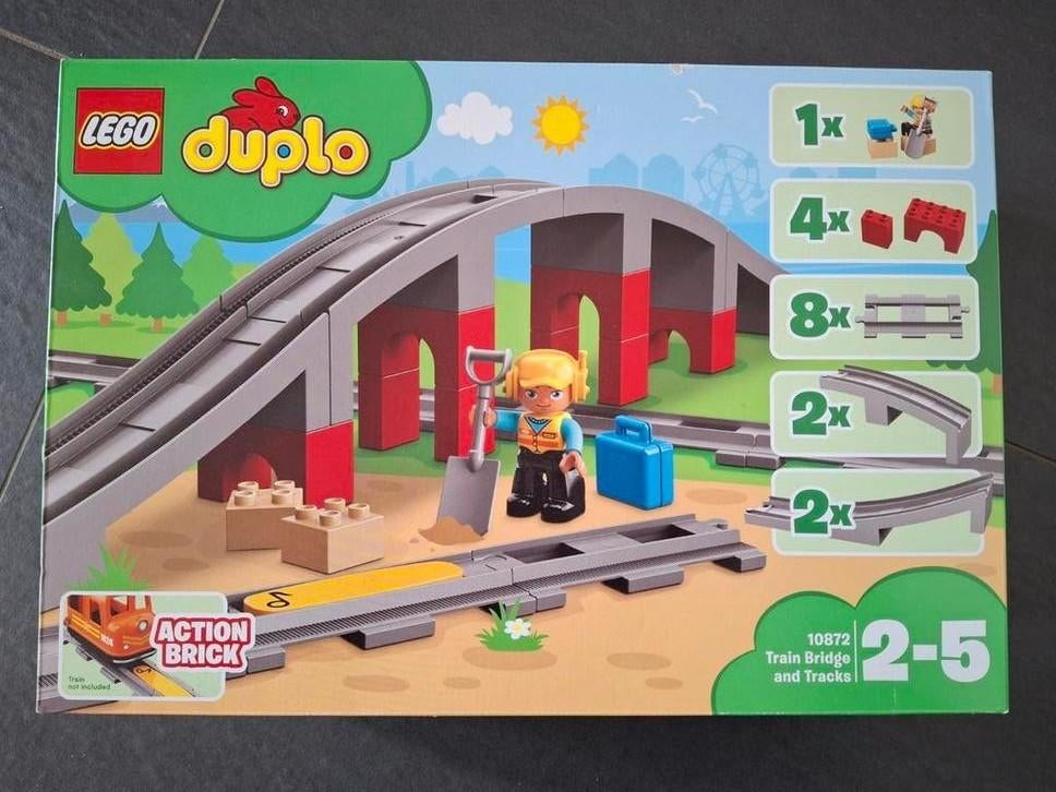 Lego Duplo 10872 Treinbrug en Rails, Kinderen en Baby's, Speelgoed | Duplo en Lego, Ophalen of Verzenden, Nieuw, Complete set
