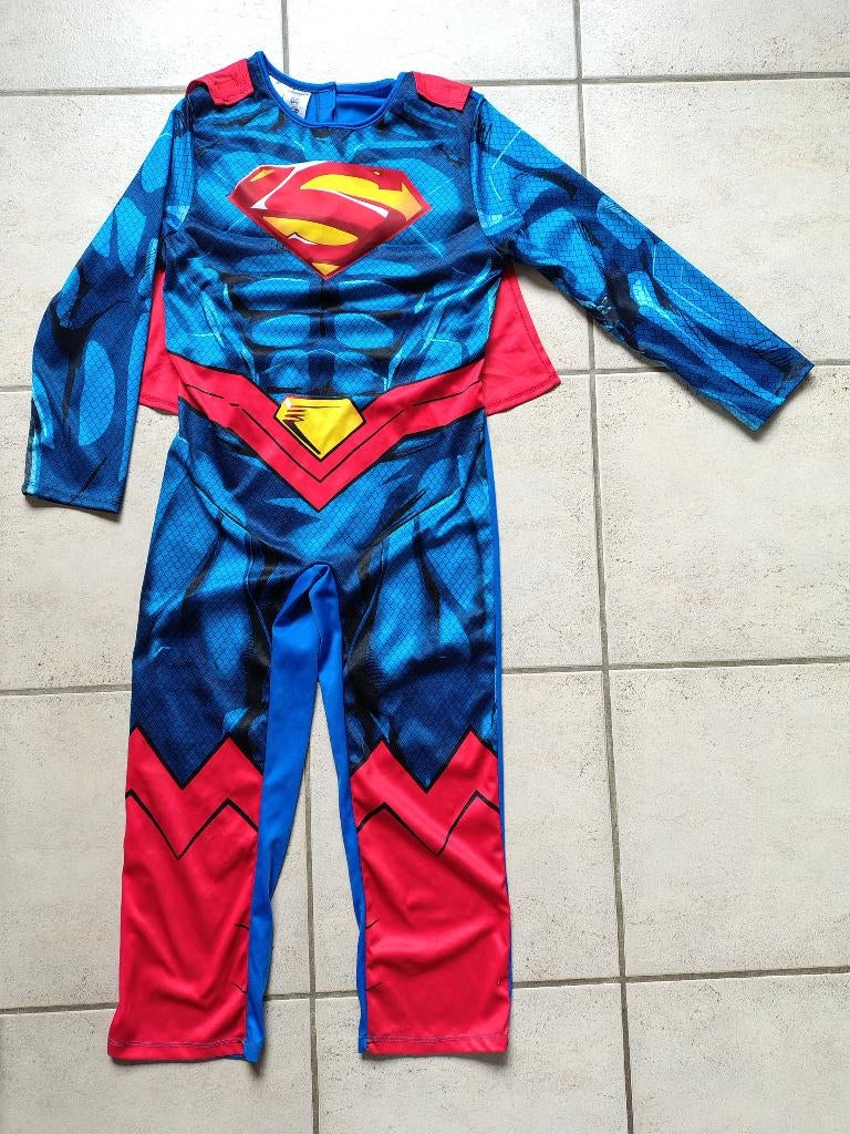 verkleedpak superman, maat 128-140, Kinderen en Baby's, Carnavalskleding en Verkleedspullen, Ophalen of Verzenden, Gebruikt, 122 t/m 128