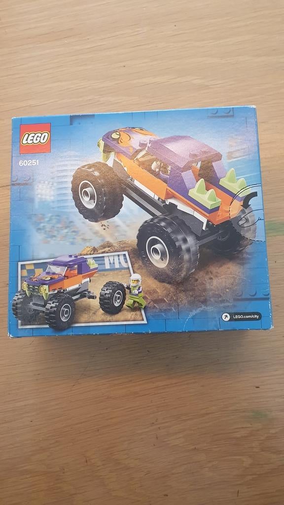 Lego City 60251 Monster Truck - Compleet met Boekje & Doos, Ophalen of Verzenden, Zo goed als nieuw, Complete set, Lego