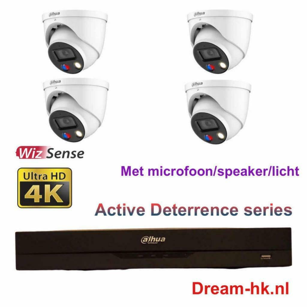 8MP Dahua Full-color Active Deterrence WizSense IP PoE set, Ophalen of Verzenden, Nieuw, Buitencamera
