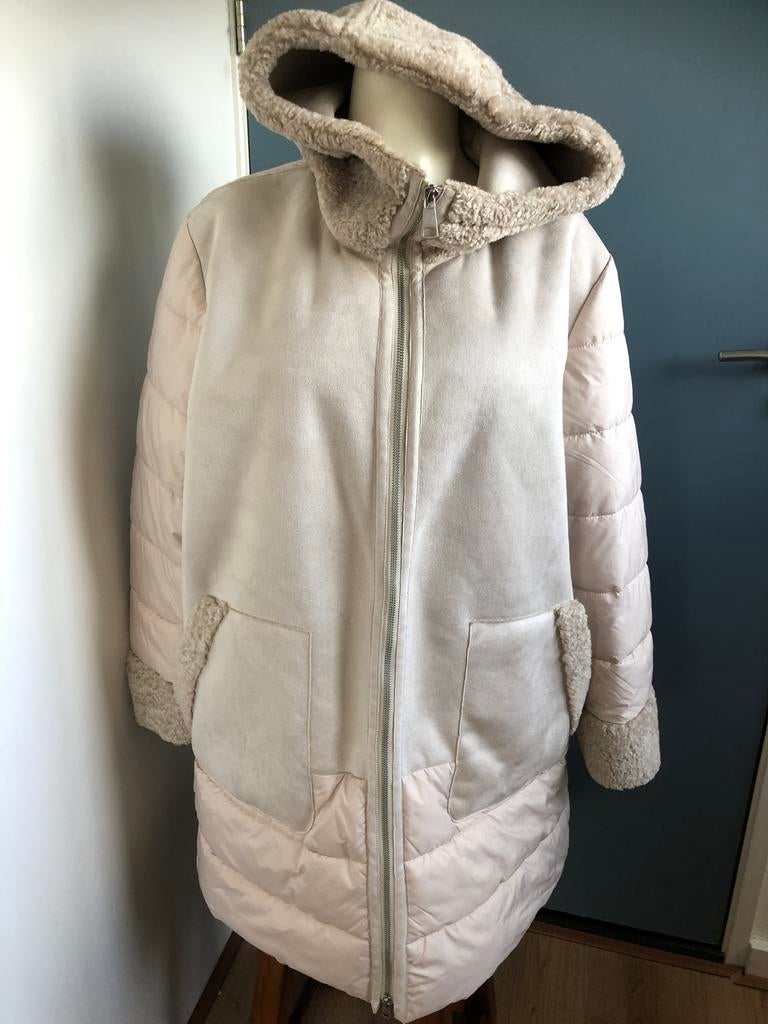 Gerry weber ecru beige wit jas 42, Kleding | Dames, Jassen | Winter, Beige, Maat 42/44 (L), Ophalen of Verzenden, Zo goed als nieuw