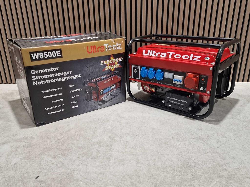 Ultratoolz W8500E benzine Stroomgenerator elektrische start, Doe-het-zelf en Verbouw, Ophalen, Nieuw, Benzine, Elektrisch startend
