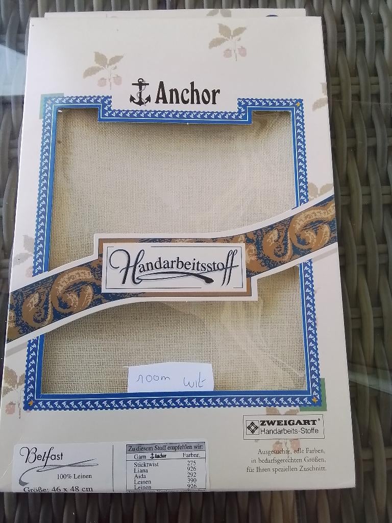 Zweigart room wit linnen, Ophalen of Verzenden, Zo goed als nieuw, Handborduren, Onderdeel of Toebehoren