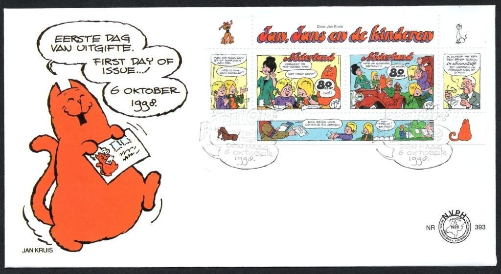 E393 - strip - Jan, Jans en de kinderen - Jan Kruis - blok, Verzenden, Onbeschreven, Nederland