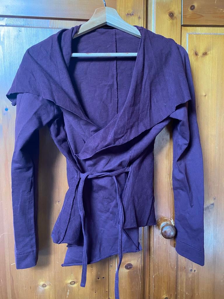 Cora Kemperman Aubergine Jasje - Maat M, Kleding | Dames, Jasjes, Kostuums en Pakken, Gedragen, Jasje, Maat 38/40 (M), Paars, Ophalen of Verzenden