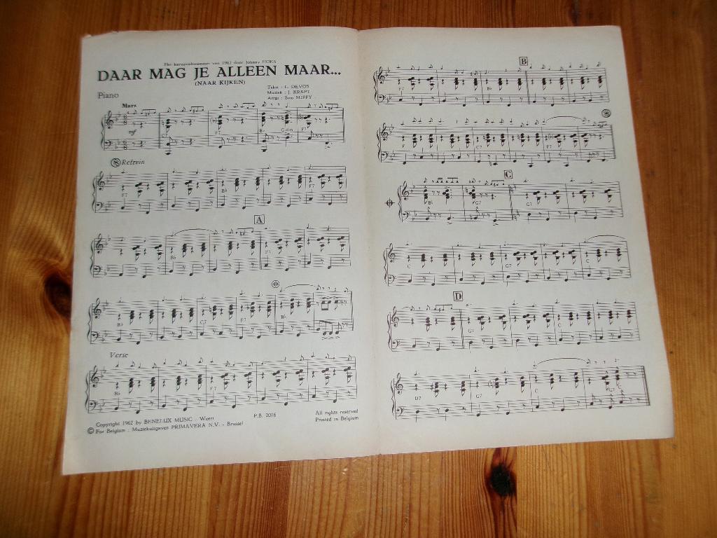 Johhny Hoes / J Kraft, Gebruikt, Piano, Ophalen of Verzenden, Artiest of Componist