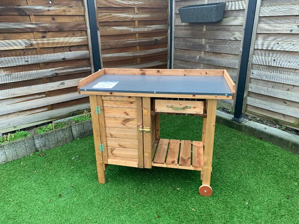 Oppot tafel /  Tuinkastje, Tuin en Terras, Tuintafels, Ophalen, Nieuw, Rechthoekig, Hout
